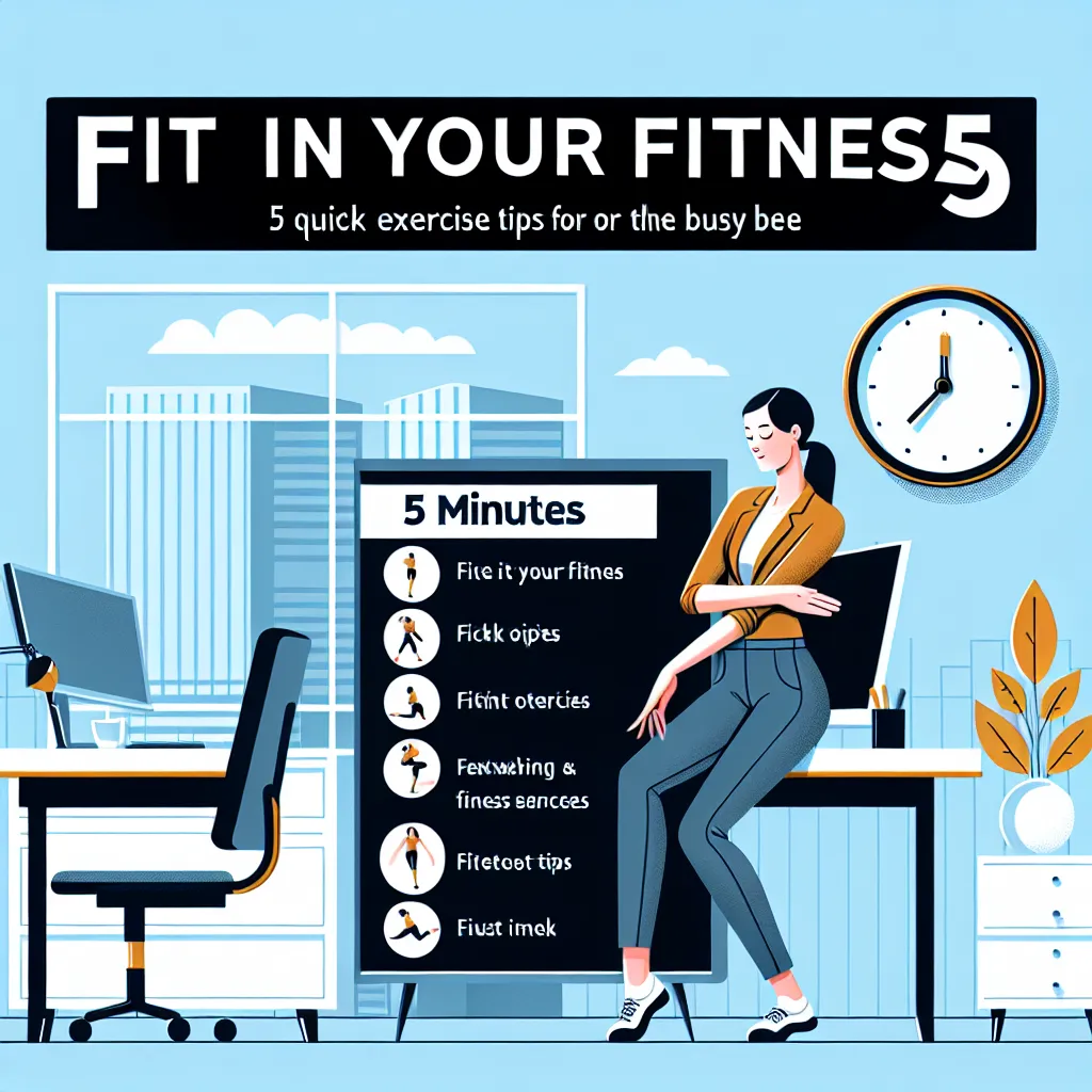 Fit in Your Fitness: 5 Quick Exercise Tips for the Busy Bee